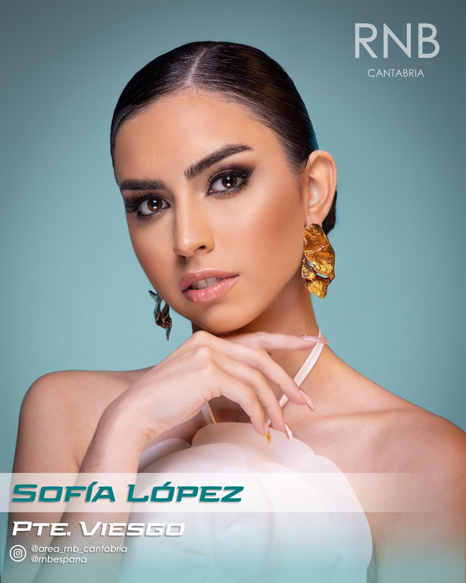 Sofía López, de 18 años, será la representante de Puente Viesgo en la gala de Miss Mister RNB Cantabria. Mide 1,80, es estudiante y cursa el Grado en Derecho.