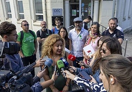 La portavoz de CC OO en las declaraciones tras la negociación en las que acusa a Silva de «comisario político del PP».