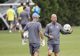 José Alberto, junto a Pedro Dorronsoro, en una sesión en La Albericia.