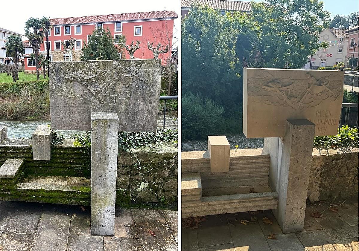El antes y el después de las Placas del Hombre Pez en Liérganes.