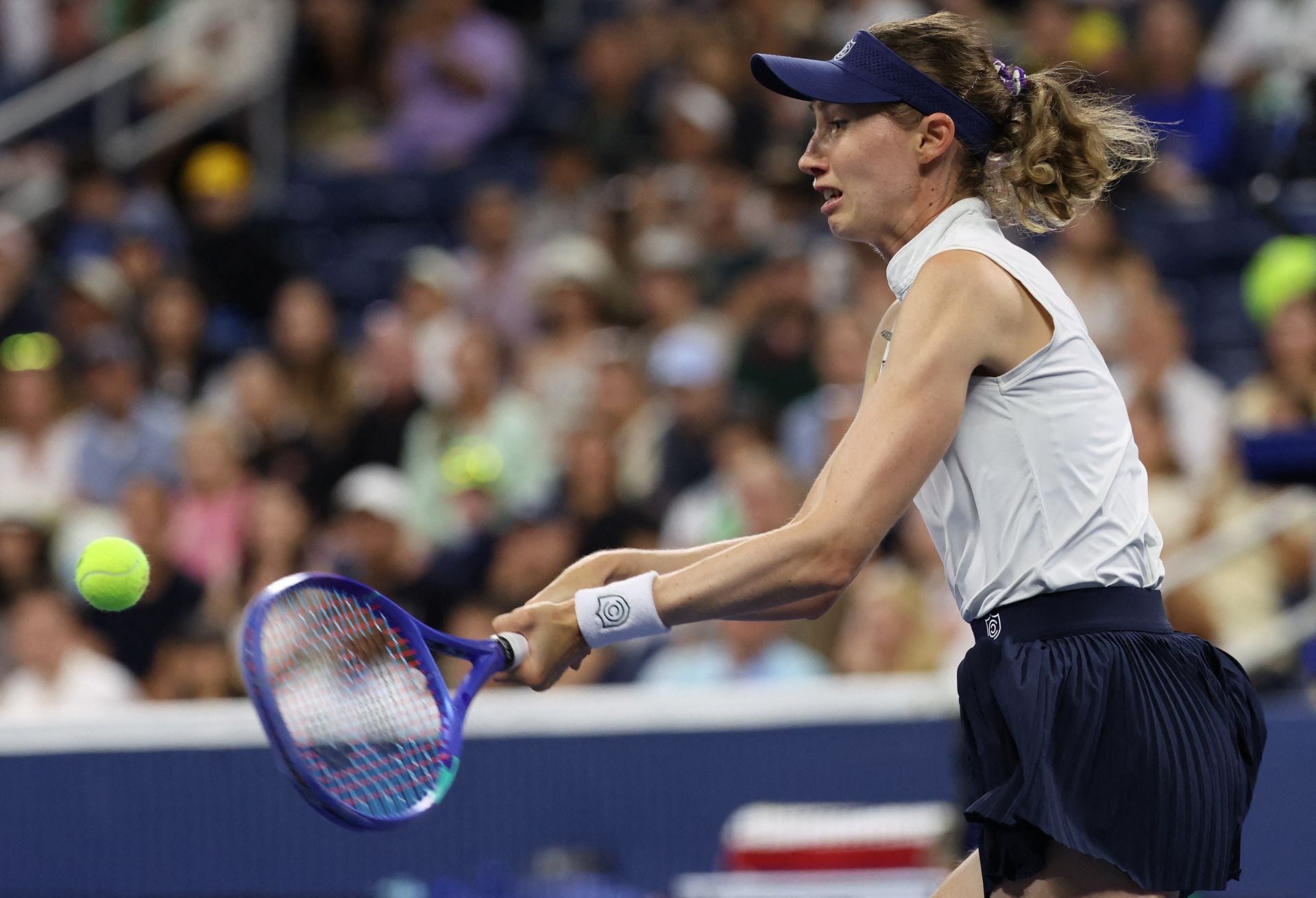 Cristina Bucsa, esta madrugada ante Sabalenka.