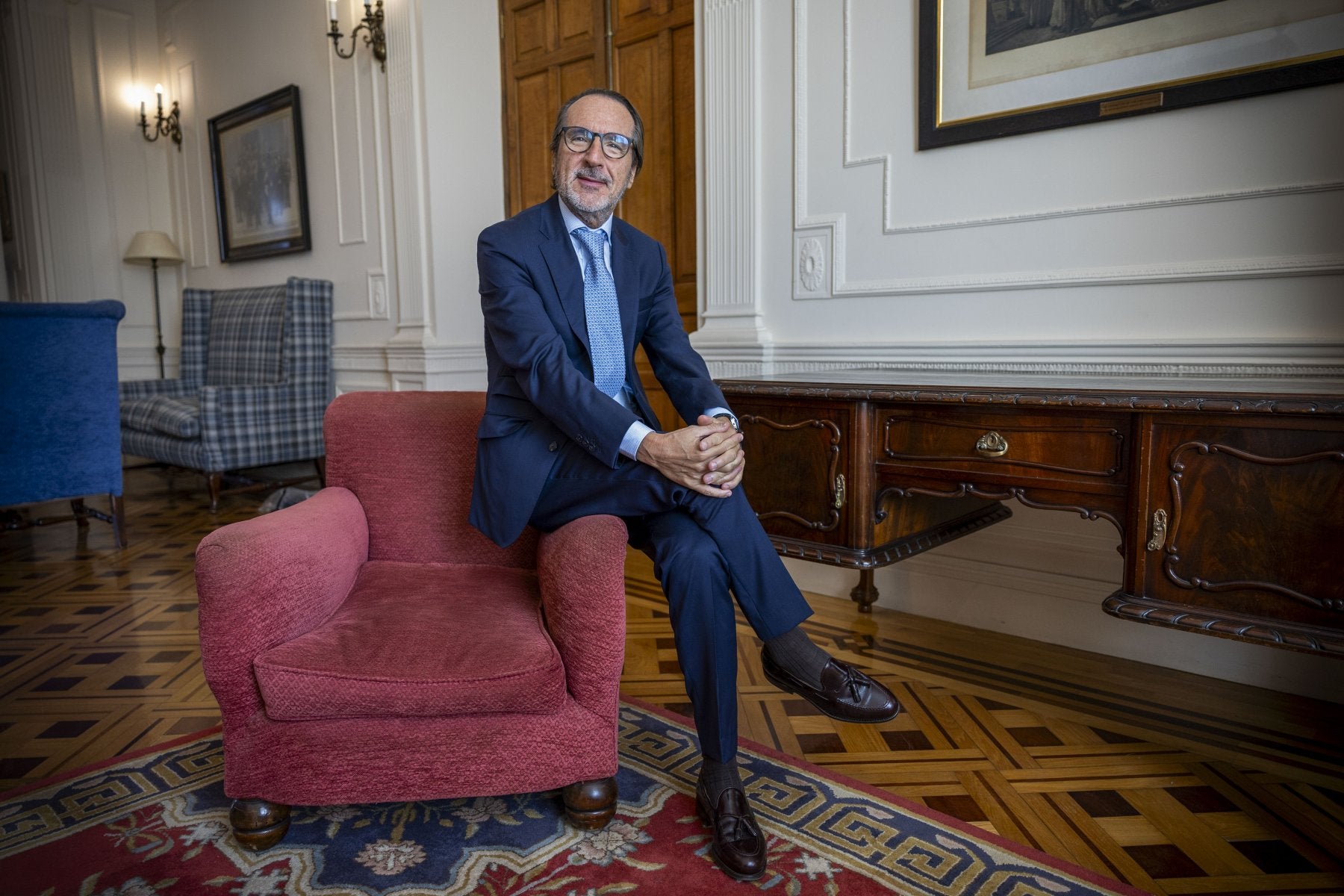 Francisco Aranda, presidente de UNO Logística, ayer en el Palacio de La Magdalena.