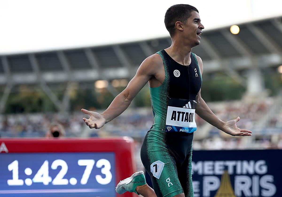 Mohamed Attaoui tras una carrera, en una imagen de archivo.