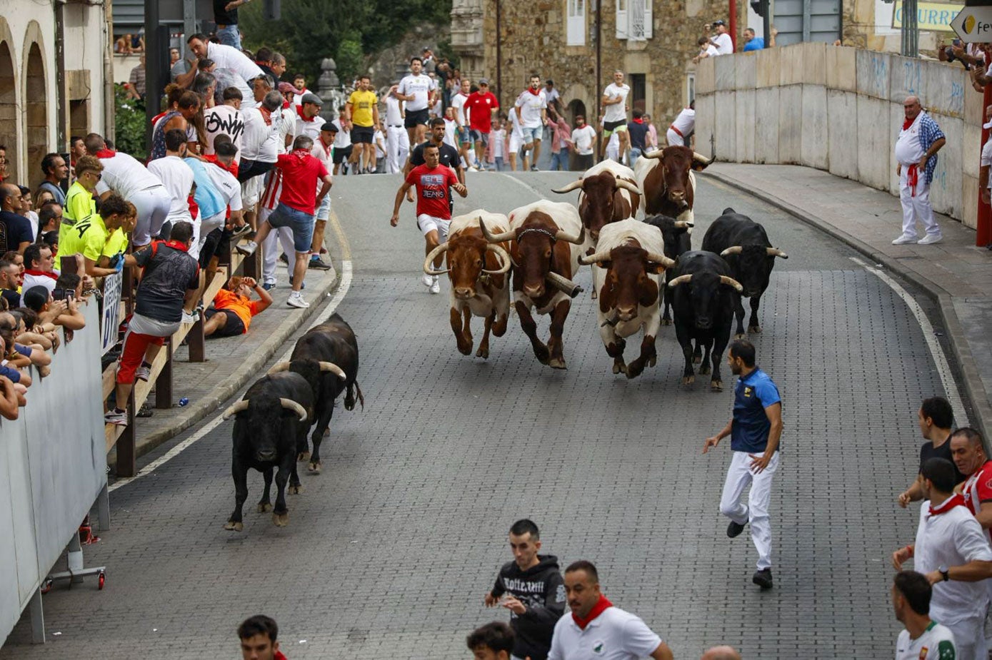 La velocidad de la manada abrió huecos en la carrera de ida.