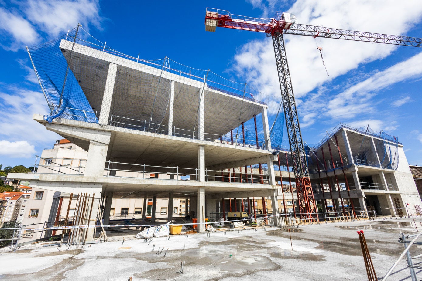 Superficie de la última planta del museo a la espera de la cubierta.