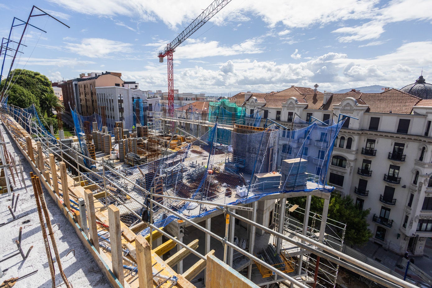 Vista de la fachada que dará a Juan de la Cosa.