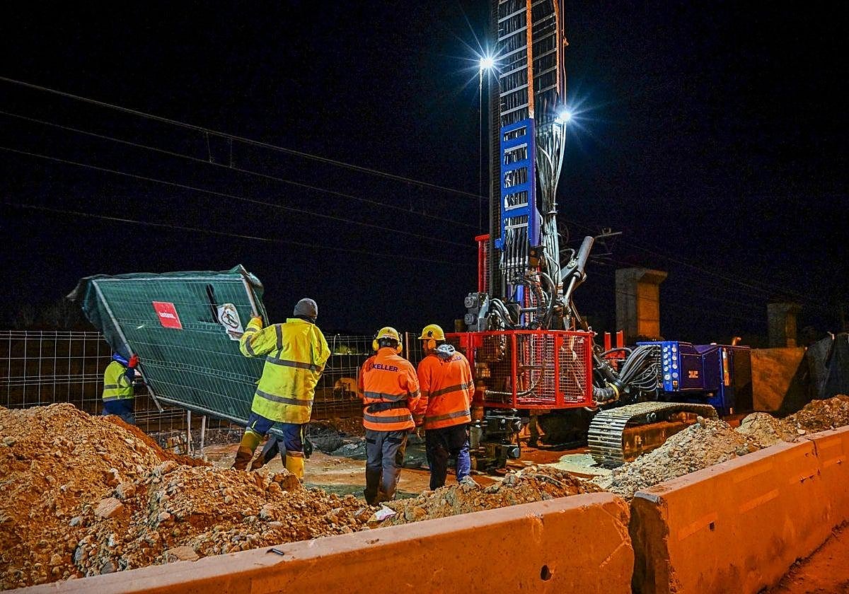 Obras del AVE en Palencia