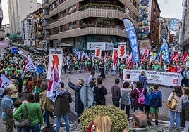 Los docentes salieron a las calles la primera jornada de huelga en colegios, el lunes 8 de septiembre.