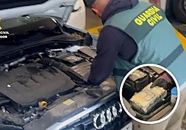 Agentes encuentran dos kilos de cocaína escondidos en el filtro del aire de un coche