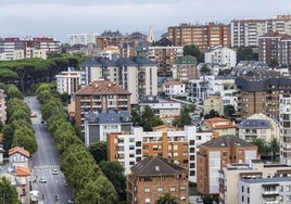 Vista de la zona de Los Pinares y la avenida de los Infantes (en la parte izquierda de la imagen), en Santander.