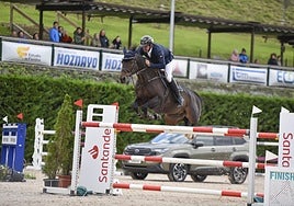 Xavier Zabaleta, durante la disputa de la prueba