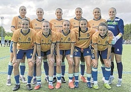 El once inicial del Racing que ayer jugó ante el Burgos.