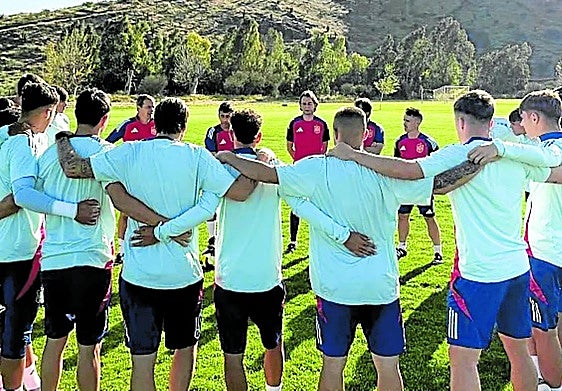 Primer entrenamiento de la selección en Chile.