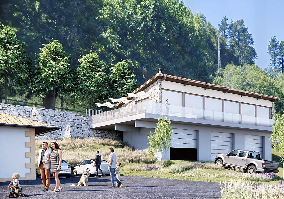 Infografía de cómo quedará el futuro centro cívico en Mirones, de unos 300 metros cuadrados.