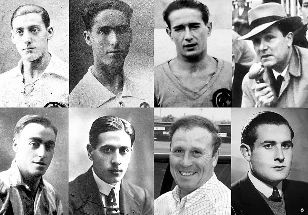 De izquierda a derecha: Chaves, Torón, Gacituaga y Langarita. Abajo: Ibarra, Roberto Álvarez, Abel y Solís Cagigal.