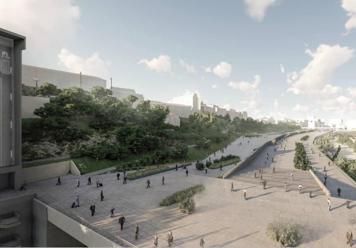 Una losa que conecta las calles Alta y Castilla