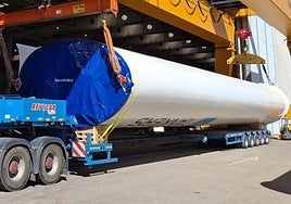 Una de las velas rígidas de Bound4blue que Maersk instalará en sus petroleros.