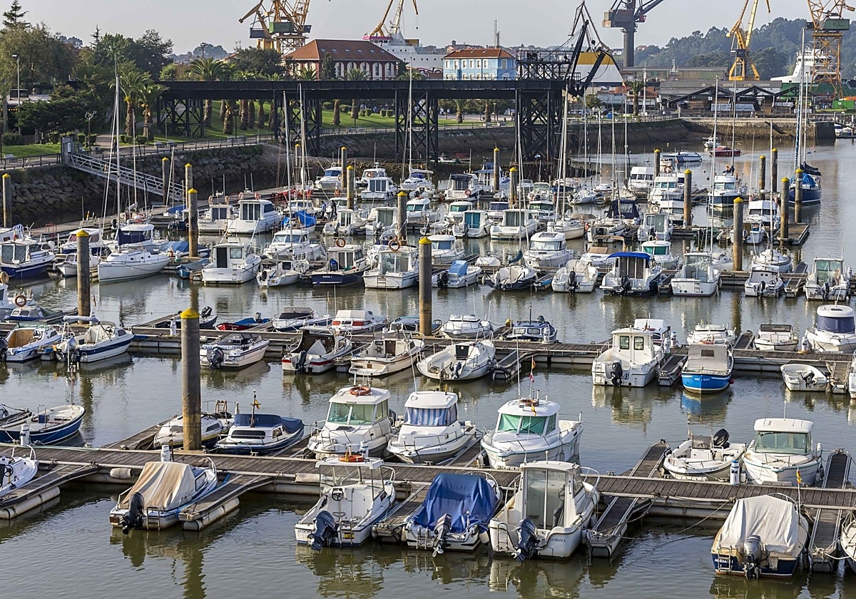 La dársena de la Orconera, una de las dos existentes en El Astillero, donde se generó el conflicto.