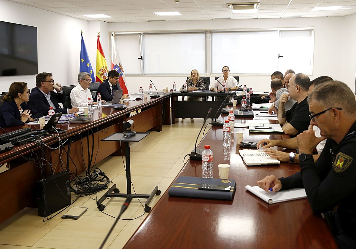 Reunión de la Comisión de Coordinación de Policía Local. celebrada este miércoles.