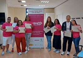 Alumnas del taller de Atención Sociosanitaria.
