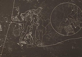 'Paseo nocturno / La burbuja', 1975, aguafuerte.