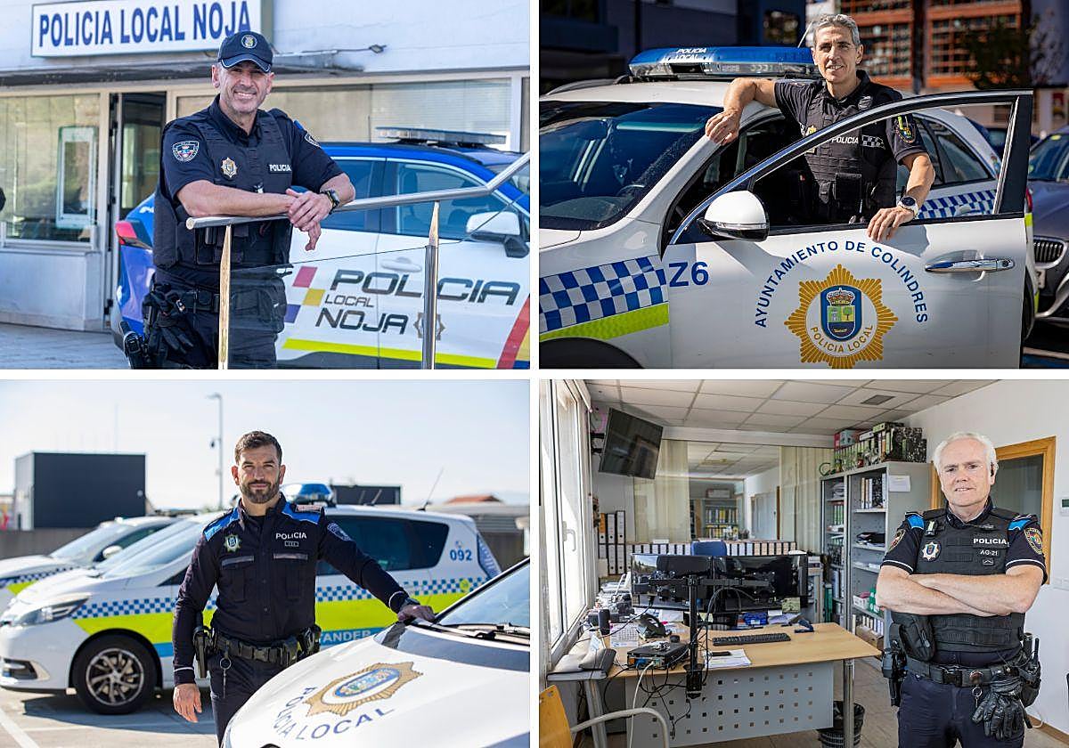Nacho Pacheco, Emilio Alonso, Abraham Roqueñi y Javier Valle, cuatro de los agentes condecorados.