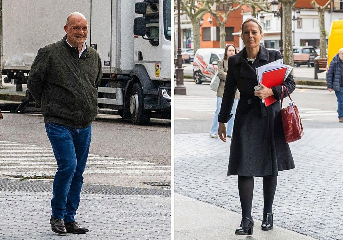 El exalcalde Ángel Rodríguez (PSOE) y la alcaldesa, Sara Izquierdo (PRC).