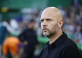 José Alberto, este domingo durante el partido ante el Málaga.