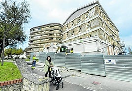 Avanzan las obras del centenario Hotel Colón de Santander, que arrancaron en mayo y se prolongarán durante dos años.