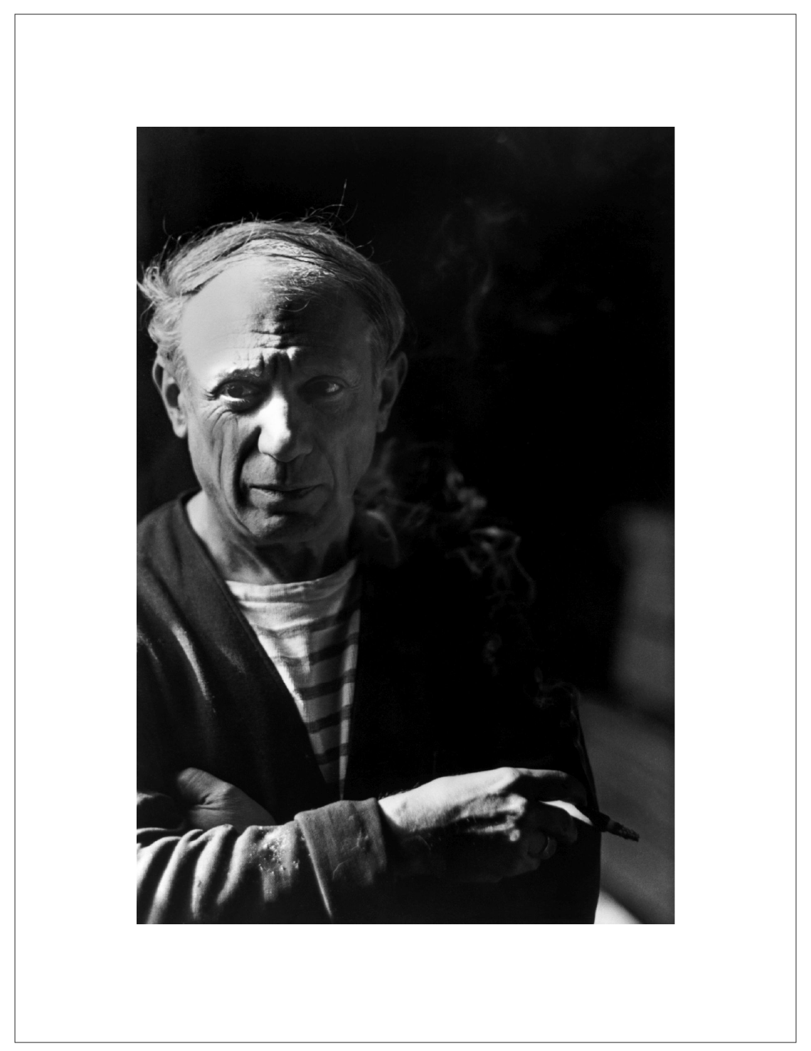 Pablo Picasso en su estudio de la rue des Grands Agustins, unos días después de la liberación de París, el 2 de septiembre de 1944.