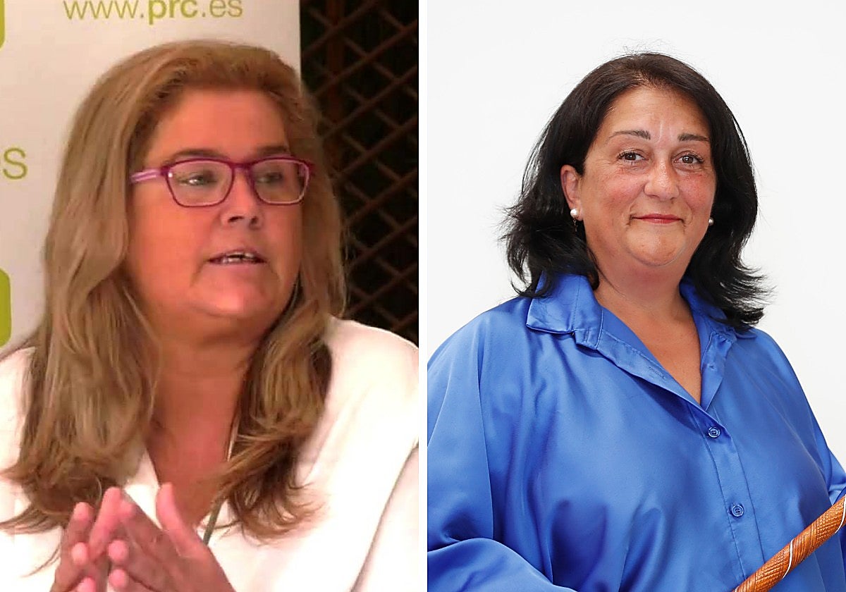 A la izquierda, la concejala regionalista Ana de Cos. A la derecha, la alcaldesa de Cabuérniga, Rosa Fernández (PP).