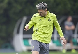 Arana, en una sesión anterior, en La Albericia.