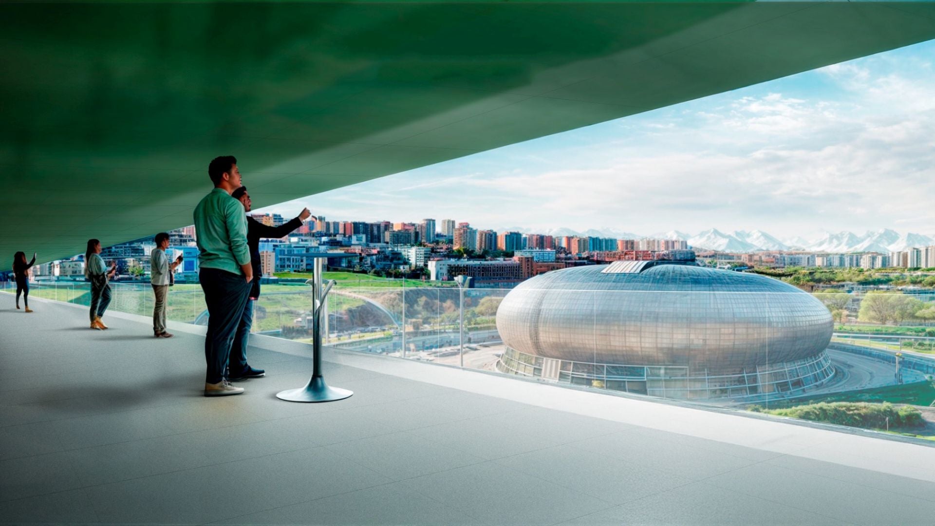 Recreación de uina de las terrazas de la zona oeste.