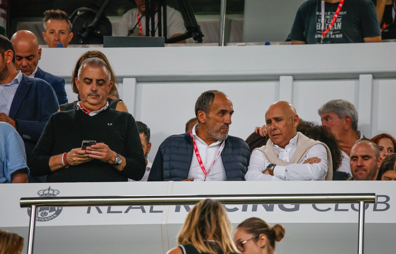 Sebastián Ceria y Manolo Higuera, en el palco.