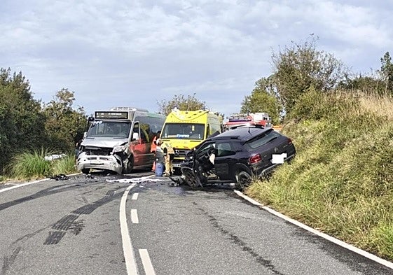 Curva hacia Santullán en la que se ha producido el accidente.