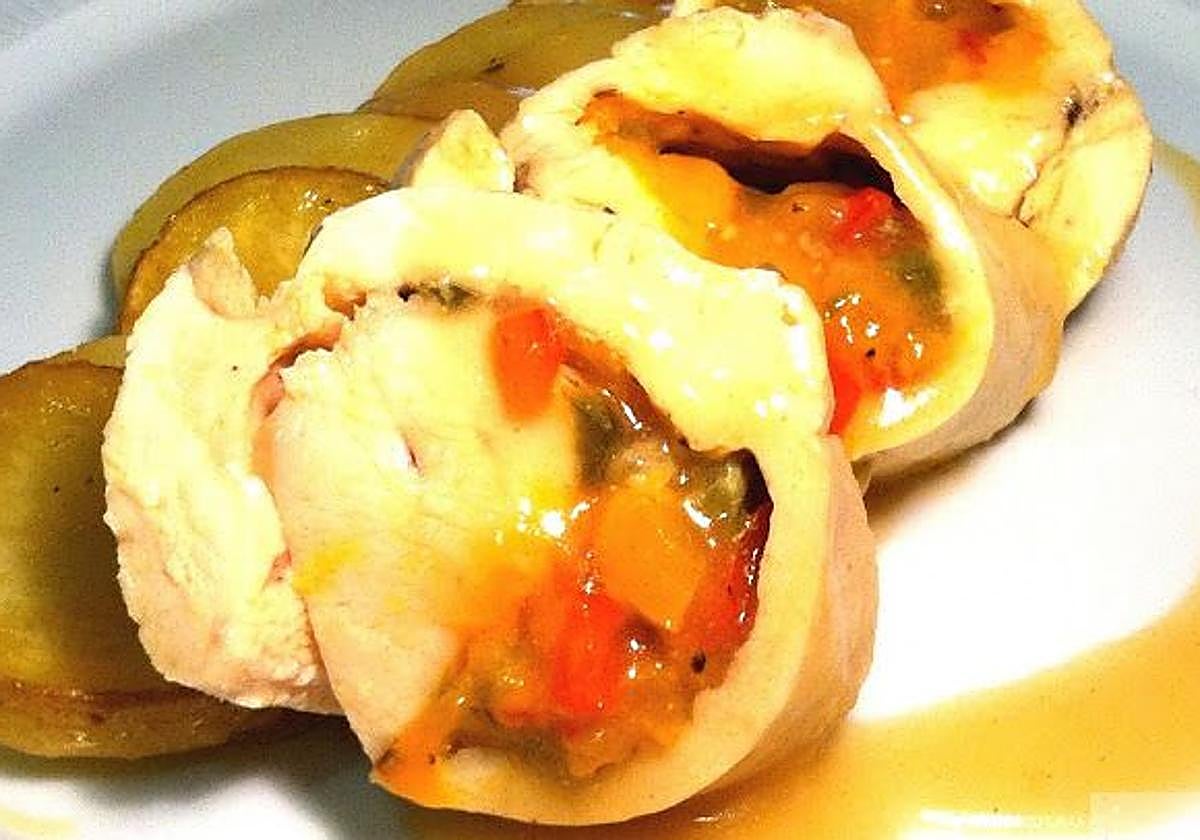 Nuestros rollitos de pollo con verduritas.