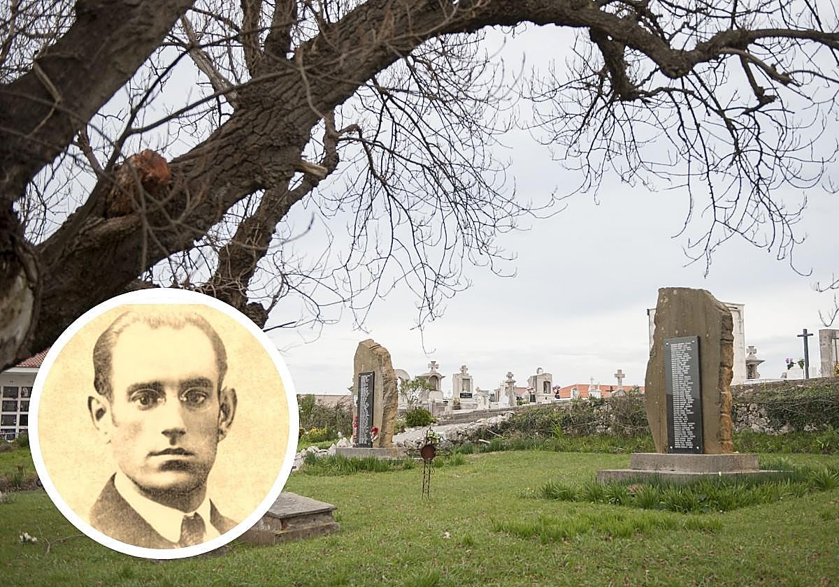 Imágenes de Eusebio Cortezón Castrillo y del cementerio de Ciriego, en Santander.