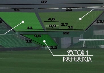 La Gradona comparte las medidas de la zona visitante