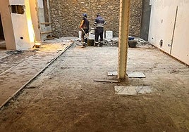 Imagen de los trabajos en la primera planta del espacio.