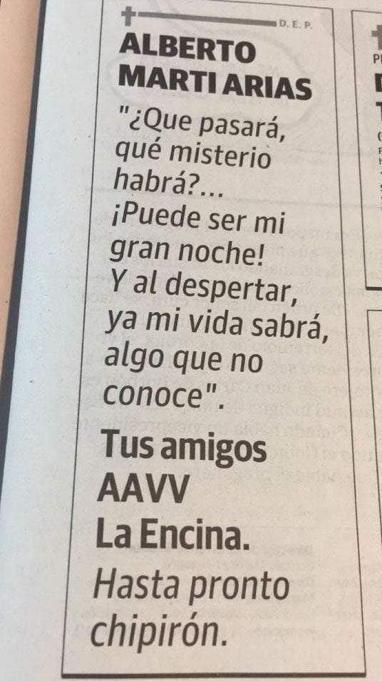 Cada esquela cuenta la historia de su titular