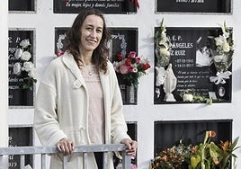 Sonia García, esta semana, en el cementerio de Ciriego (Santander).