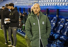 José Alberto, en el partido del pasado sábado ante el Mirandés.
