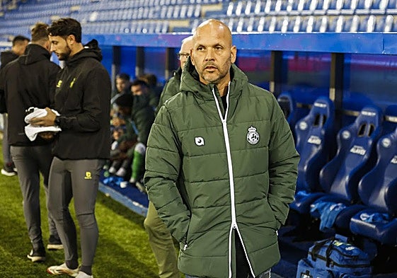 José Alberto, en el partido del pasado sábado ante el Mirandés.