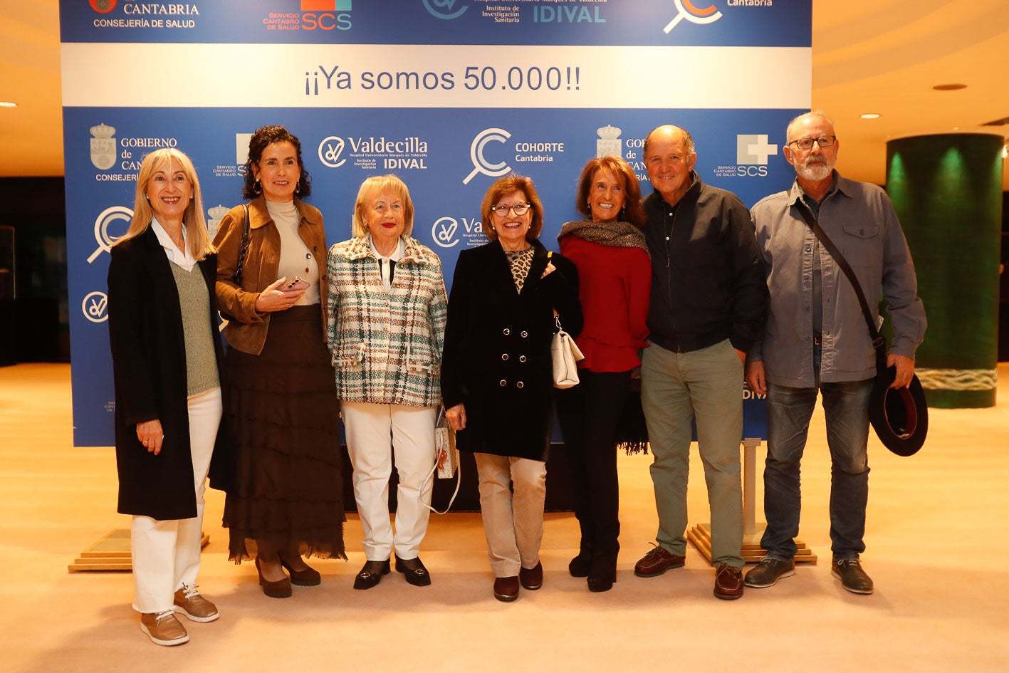 Teresa López, Gema Fernández, Pilar Fresnedo, Estrella Ortega, Blanca Manzano, Ignacio Conde y Gerardo López.