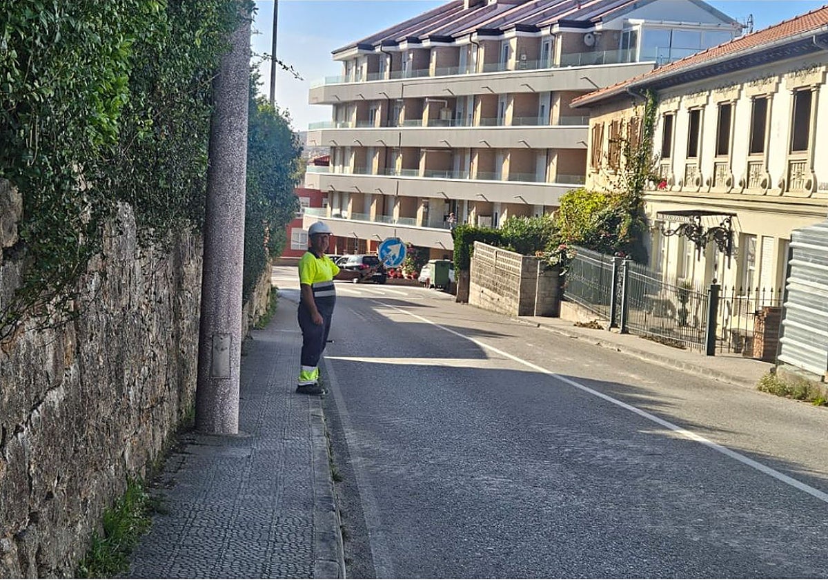 La acera en cuestión objeto de la polémica.