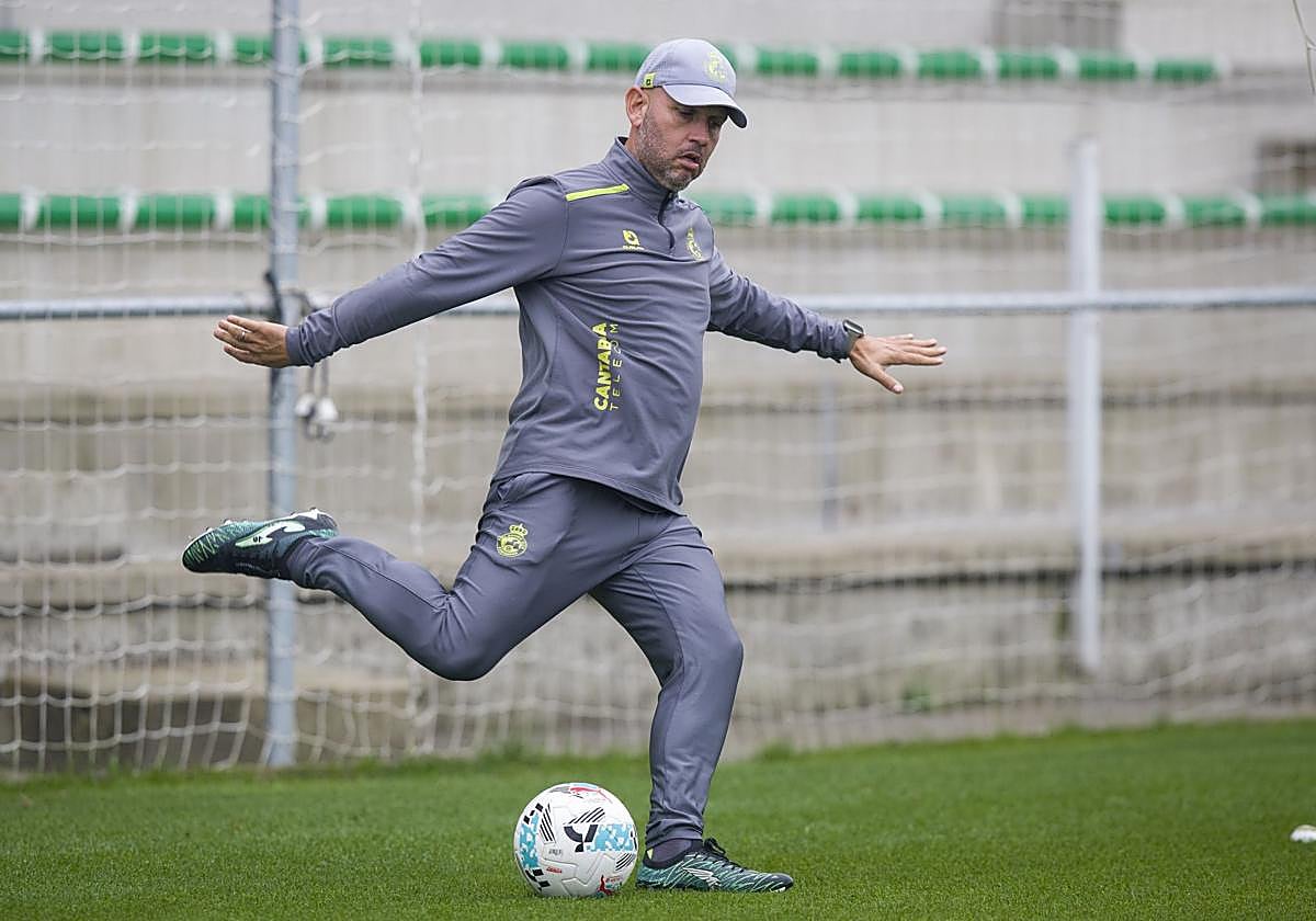 José Alberto, durante una sesión en La Albericia.
