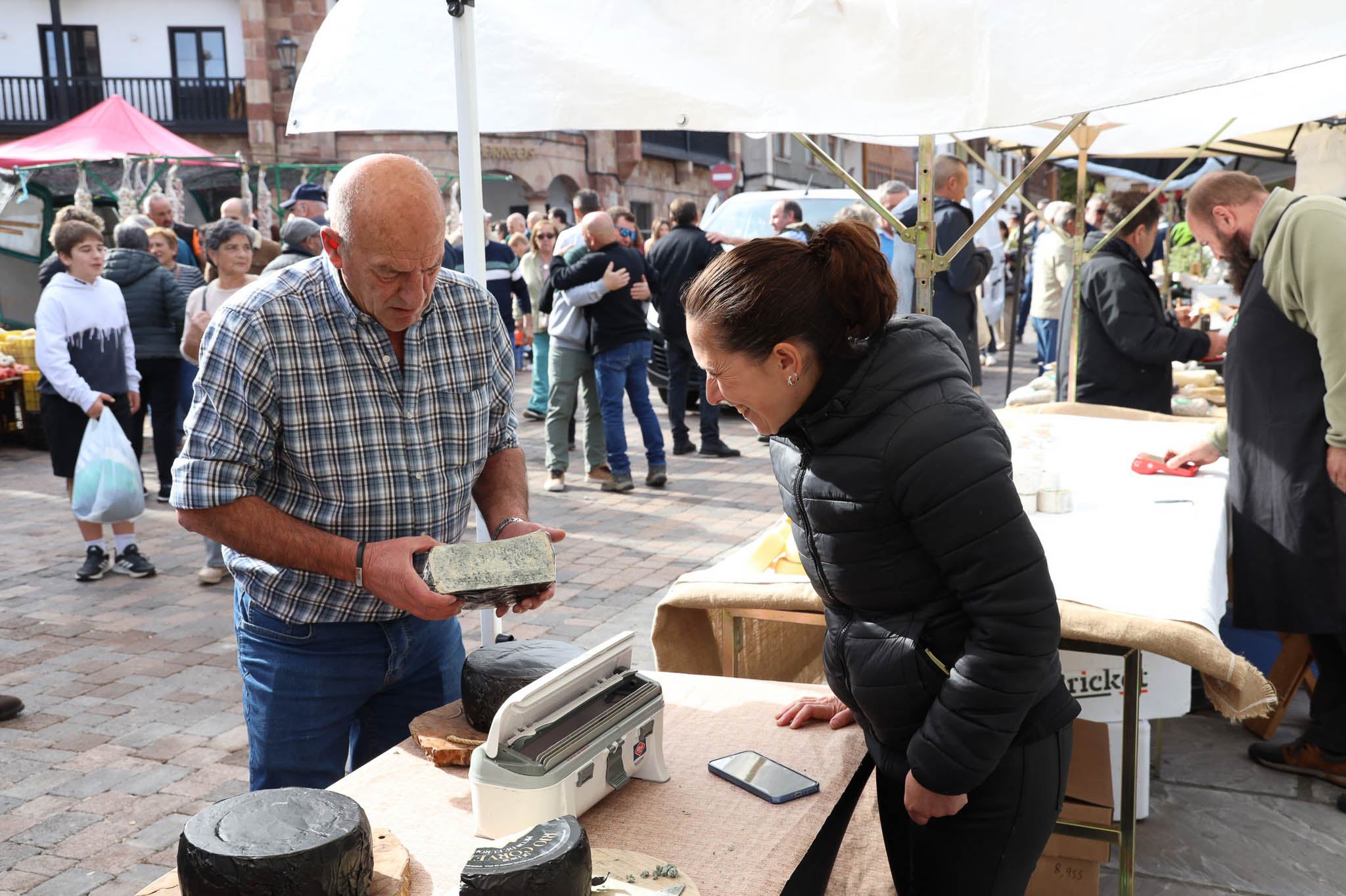 Los quesos de la zona fueron también protagonistas de la jornada.