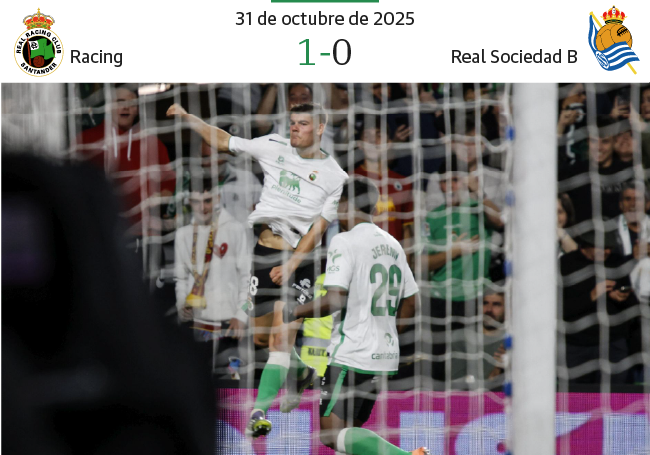 Peio Canales festeja su gol del viernes ante el Sanse.