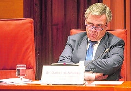 Daniel de Alfonso en una comparecencia de 2016 en el Parlamento catalán.