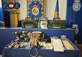 Material incautado por la Policía Nacional en la 'Operación Gurtza'.
